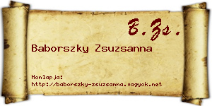 Baborszky Zsuzsanna névjegykártya