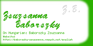 zsuzsanna baborszky business card